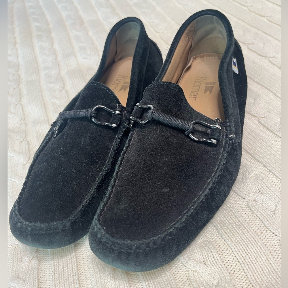 Luxmart Black Suede Loafers for Men